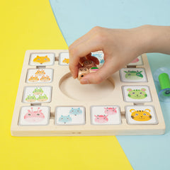 Animal Matching Game Educational Wooden Toy for Preschool