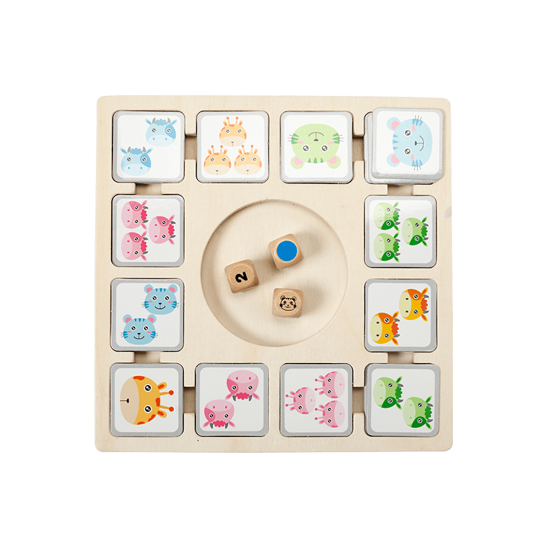 Animal Matching Game Educational Wooden Toy for Preschool