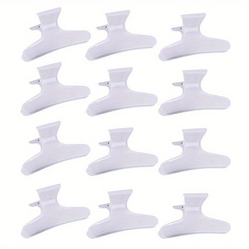 12pcs Hair Claw Set Salon Butterfly Clips for Styling & Sectioning