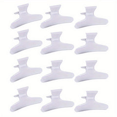 12pcs Hair Claw Set Salon Butterfly Clips for Styling & Sectioning