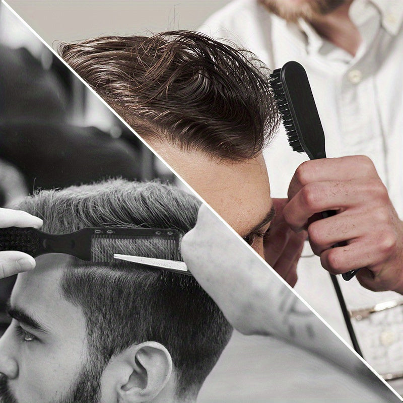 4PCS Hair Cutting Tool Set Barber Clipper Brush Styling Comb Beard Brush for Men