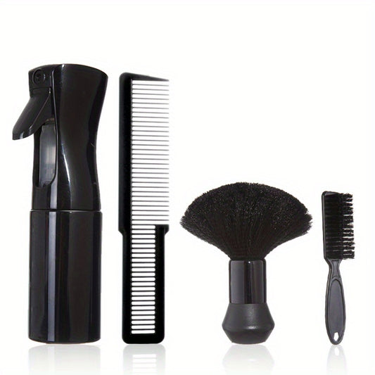 4PCS Hair Cutting Tool Set Barber Clipper Brush Styling Comb Beard Brush for Men