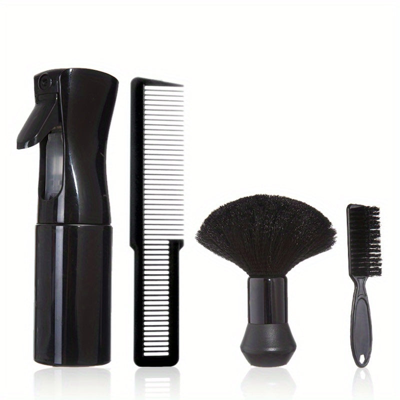 4PCS Hair Cutting Tool Set Barber Clipper Brush Styling Comb Beard Brush for Men