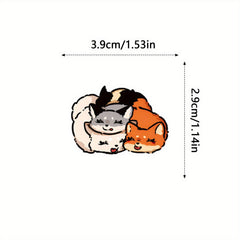 50pcs Fox Stickers Vintage Cartoon Decals Aesthetic Vinyl for DIY