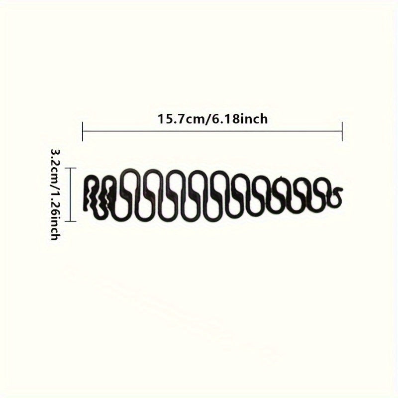 3pcs Acrylic Fishbone Braiding Tools for Ponytails & Braids