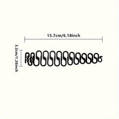 3pcs Acrylic Fishbone Braiding Tools for Ponytails & Braids