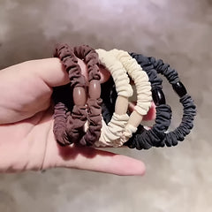 10pcs Ruched Hair Tie Scrunchies Elastic Hair Bands Ponytail Holder