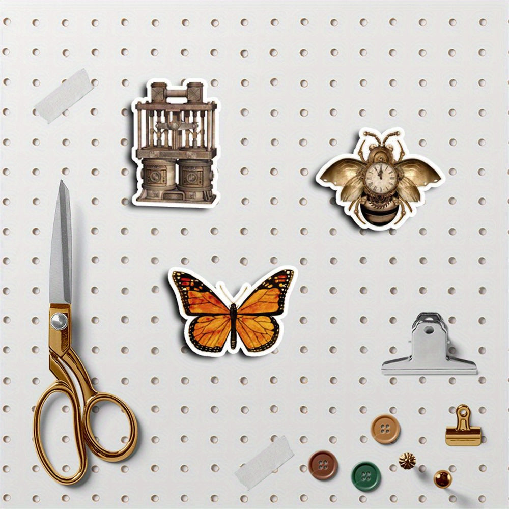 50pcs Vintage Secretary Stickers Timepieces Boo