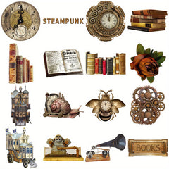 50pcs Vintage Secretary Stickers Timepieces Boo