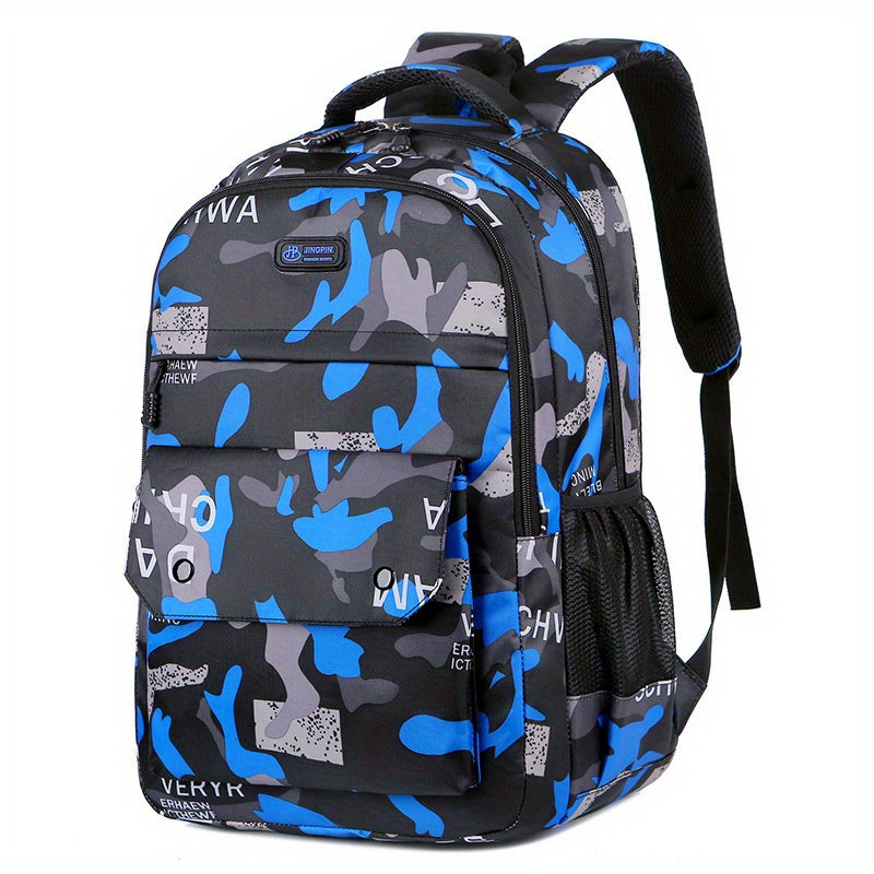 Camouflage Print Backpack for Junior High and High School Students