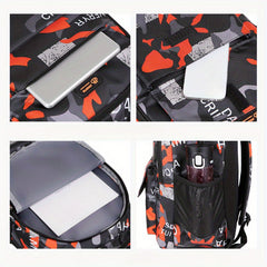 Camouflage Print Backpack for Junior High and High School Students