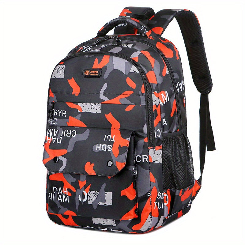 Camouflage Print Backpack for Junior High and High School Students