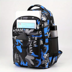 Camouflage Print Backpack for Junior High and High School Students