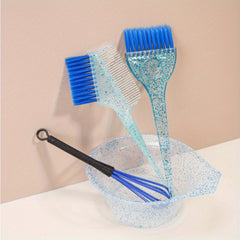 Hair Styling & Highlight Set: Dyeing Comb & Brush, Pearl Handle, Soft Bristles