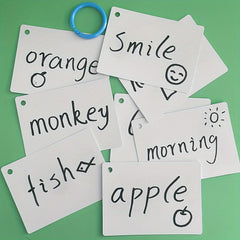 20pcs Double Sided Blank Flash Cards Dry Erase Waterproof Glossy Finish
