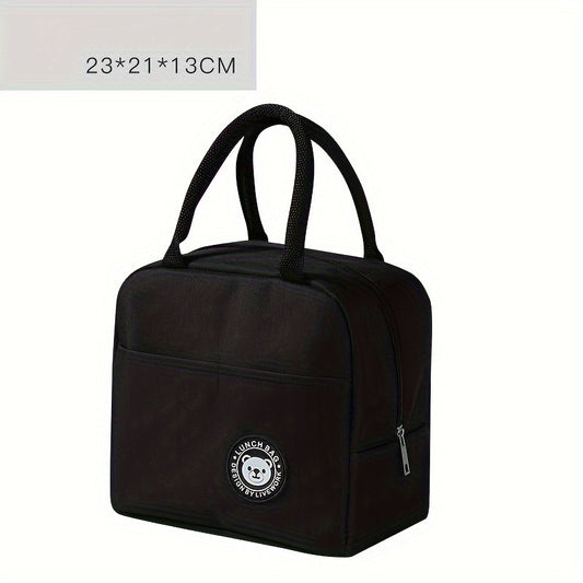 Insulated Lunch Bag Bear Pattern Waterproof Durable School Office Outdoor