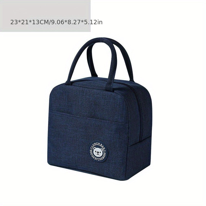 Insulated Lunch Bag Bear Pattern Waterproof Durable School Office Outdoor