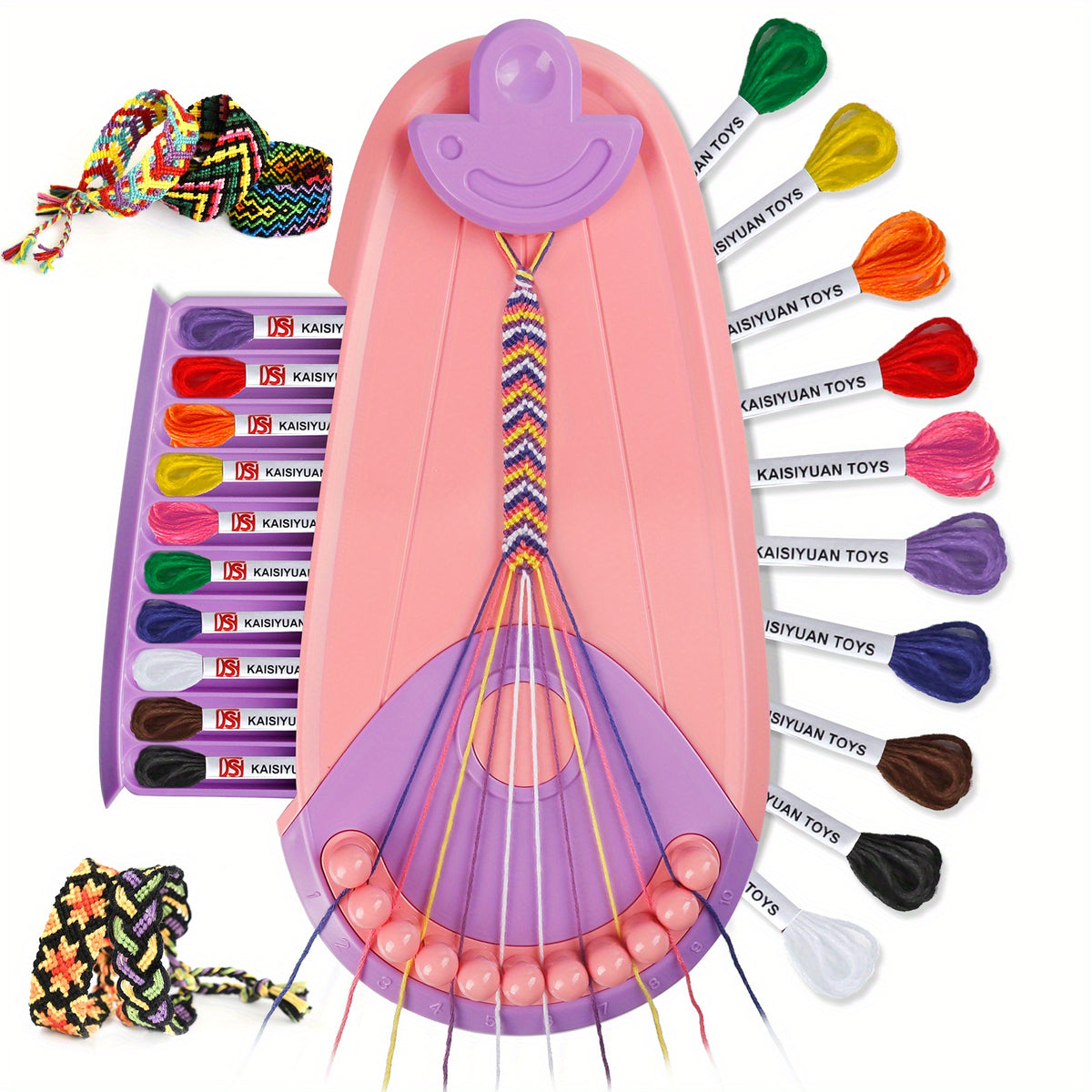 Friendship Bracelet Making Kit with 20 Pre Cut Threads