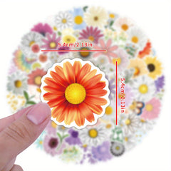 Whimsical Daisy & Wildflower Vinyl Sticker Pack