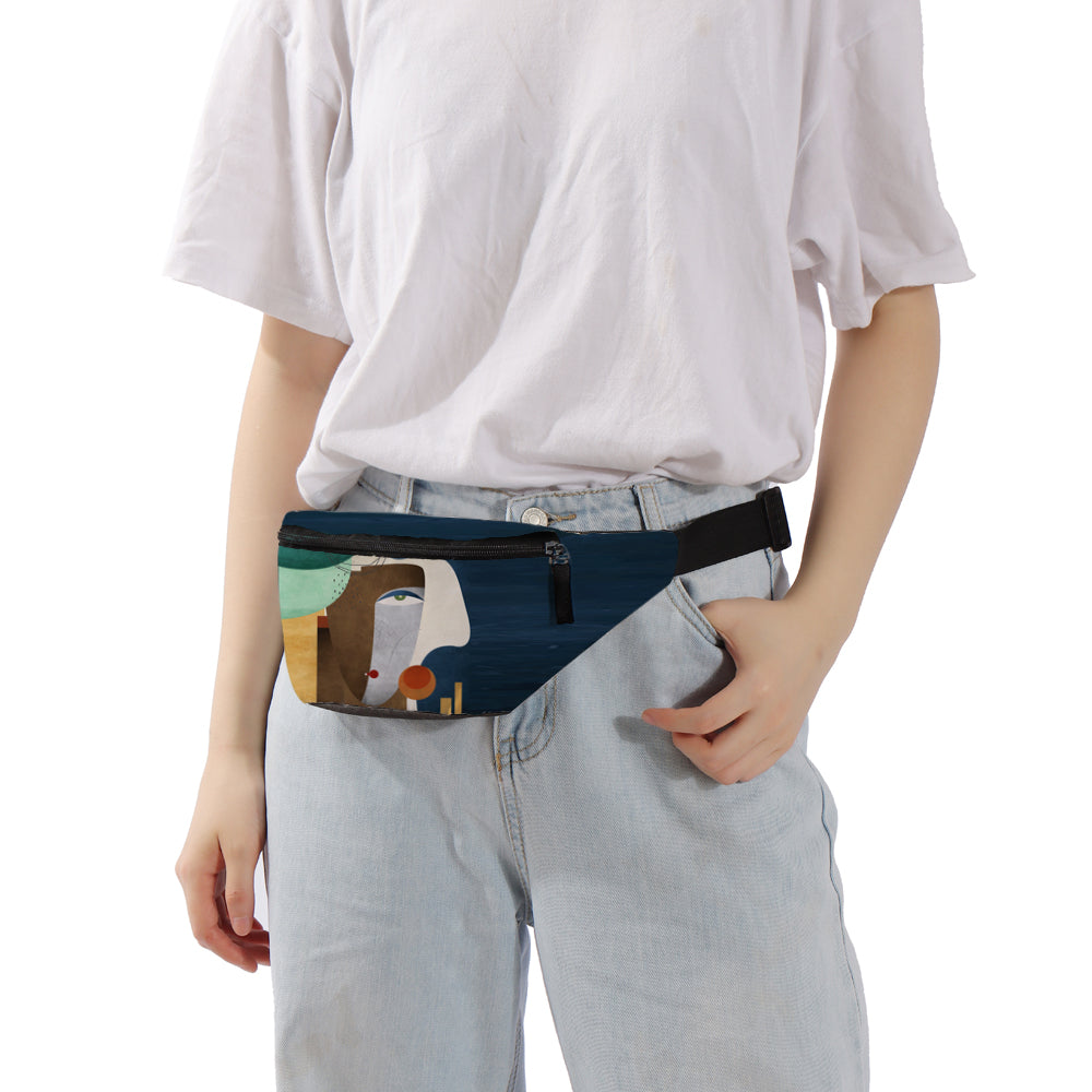 Artistic Portrait Print Fanny Pack For Women