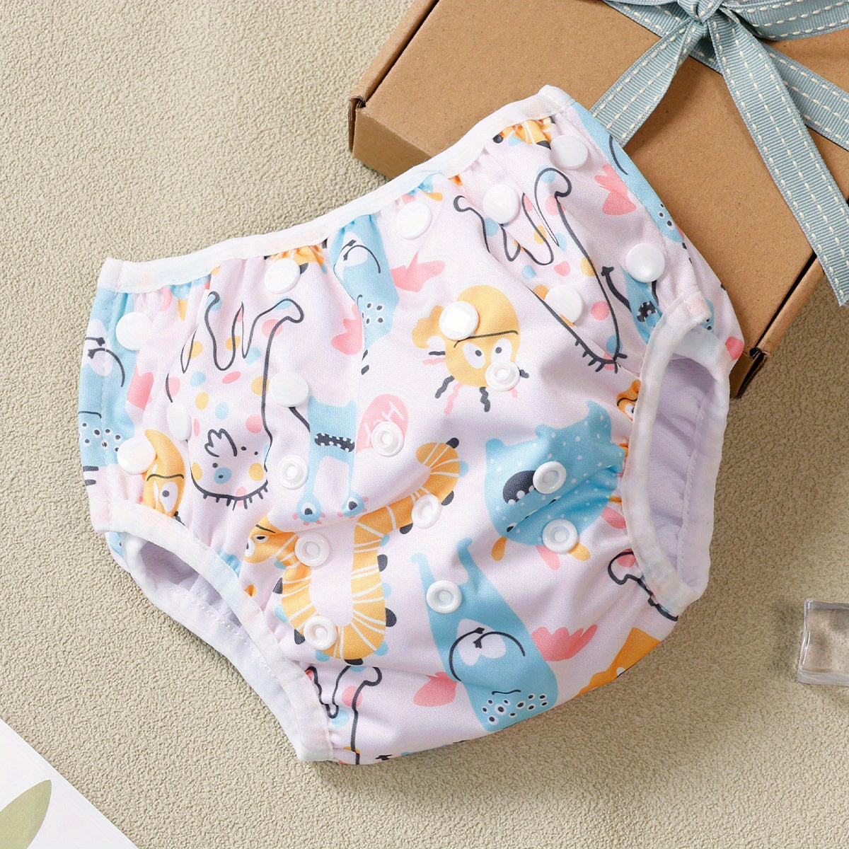 Happy Flute Reusable Swim Diaper Adjustable Waterproof Age 0-3