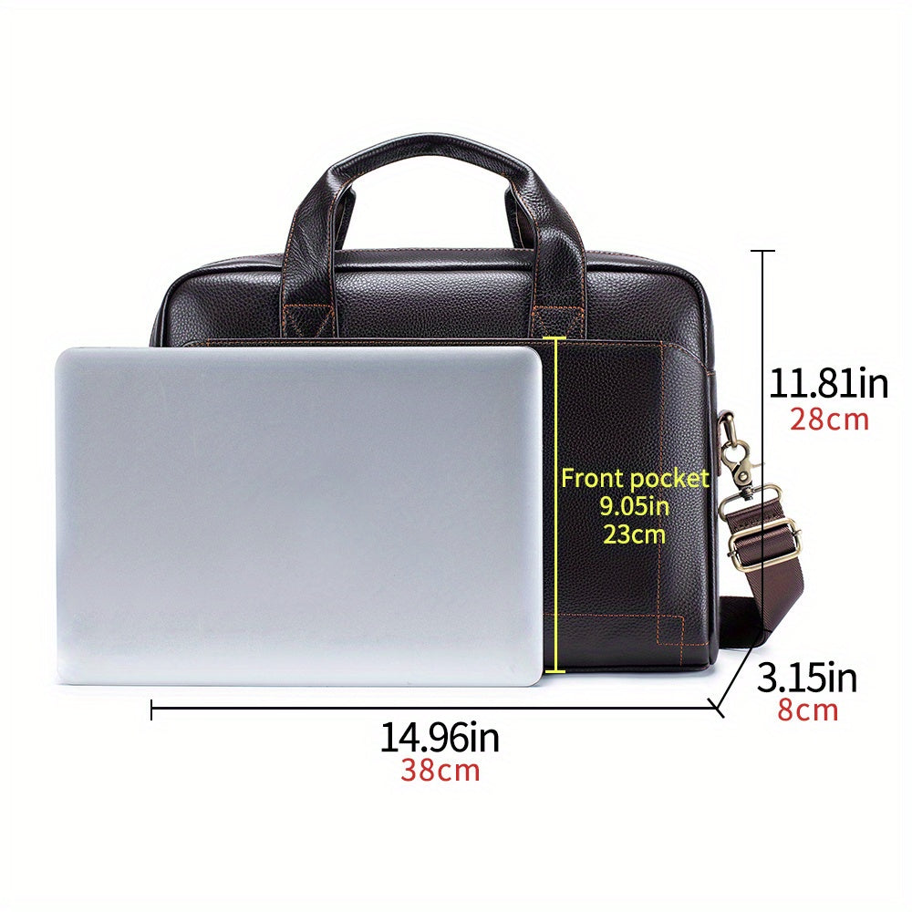 Men's Genuine Leather Briefcase Computer Bag