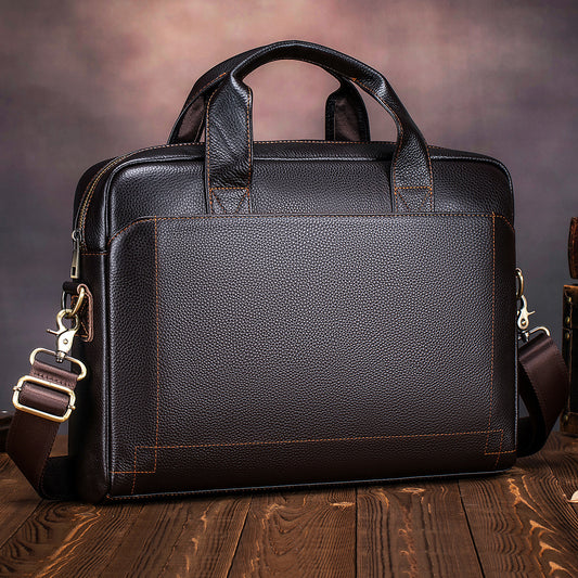 Men's Genuine Leather Briefcase Computer Bag