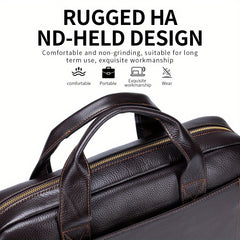 Men's Genuine Leather Briefcase Computer Bag