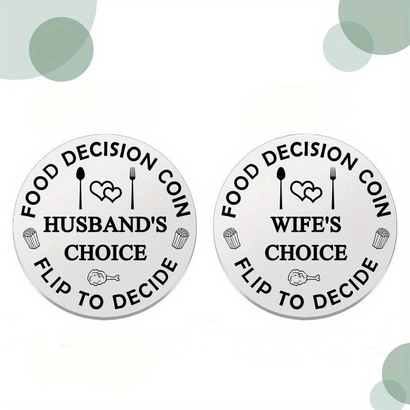 Funny Food Decision Maker Coin For Couple Valentines Gift