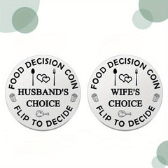 Funny Food Decision Maker Coin For Couple Valentines Gift