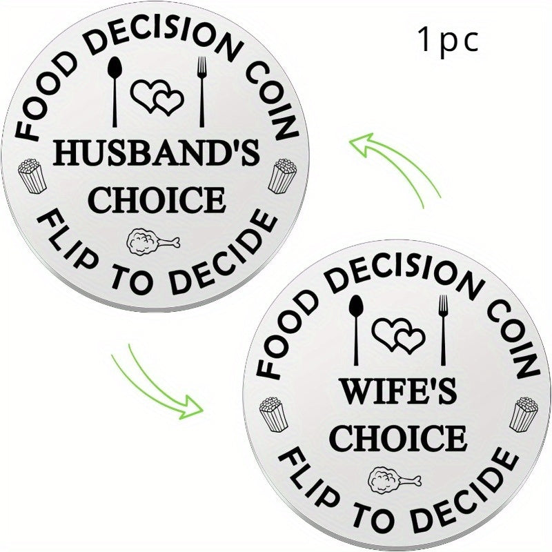 Funny Food Decision Maker Coin For Couple Valentines Gift