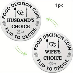 Funny Food Decision Maker Coin For Couple Valentines Gift