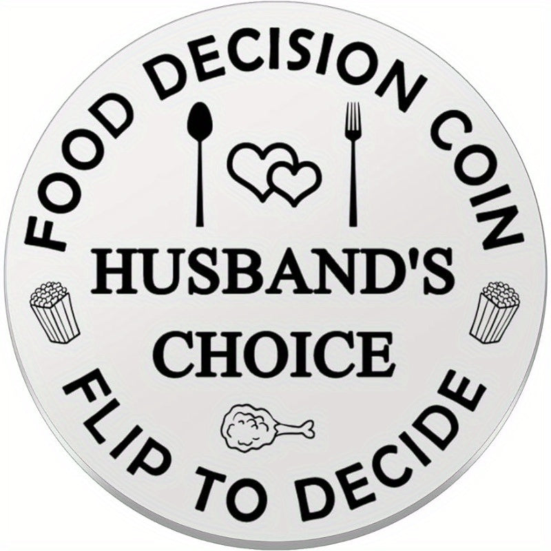 Funny Food Decision Maker Coin For Couple Valentines Gift