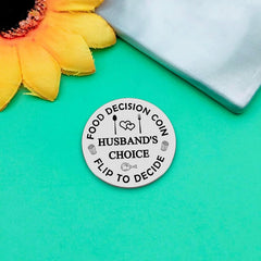 Funny Food Decision Maker Coin For Couple Valentines Gift