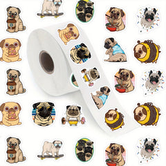 500pcs Pug Dog Funny Cartoon Stickers for Adults