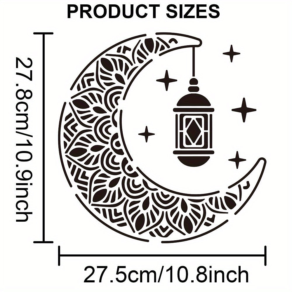Ramadan & Eid Mubarak Moon Stencil Set 30x30cm DIY Scrapbooking Art Brush