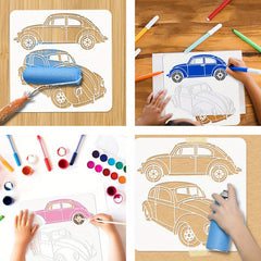 Reusable Pet Drawing Stencil for DIY Scrapbooking - 30cm Square