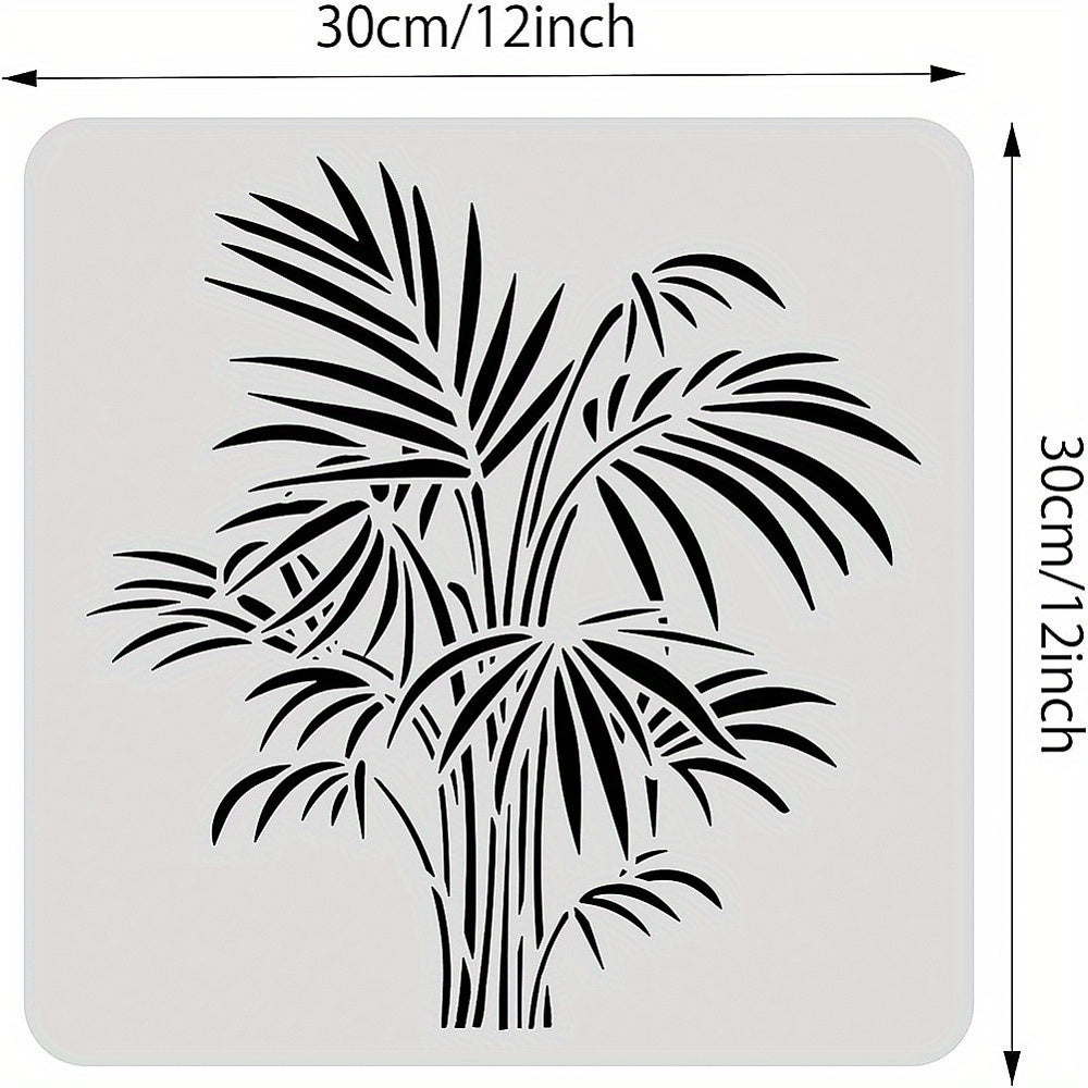 Reusable Leaf Pattern Stencil for DIY Painting - 1Pc 30x30cm