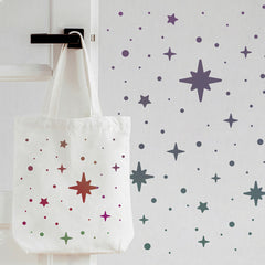 Star Pattern Painting Stencil 30x30cm Square Template for DIY Crafts