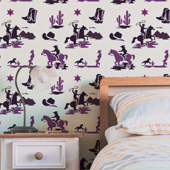 Cowboy Theme Stencils 30x30cm for DIY Scrapbook and Art Projects