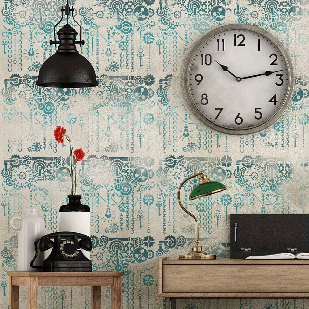 Steampunk Gear & Clock Stencil 29 Reusable Template for DIY Crafts