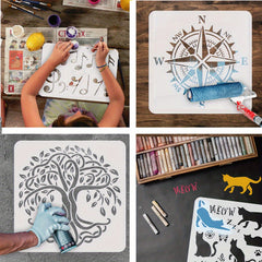 Steampunk Gear & Clock Stencil 29 Reusable Template for DIY Crafts