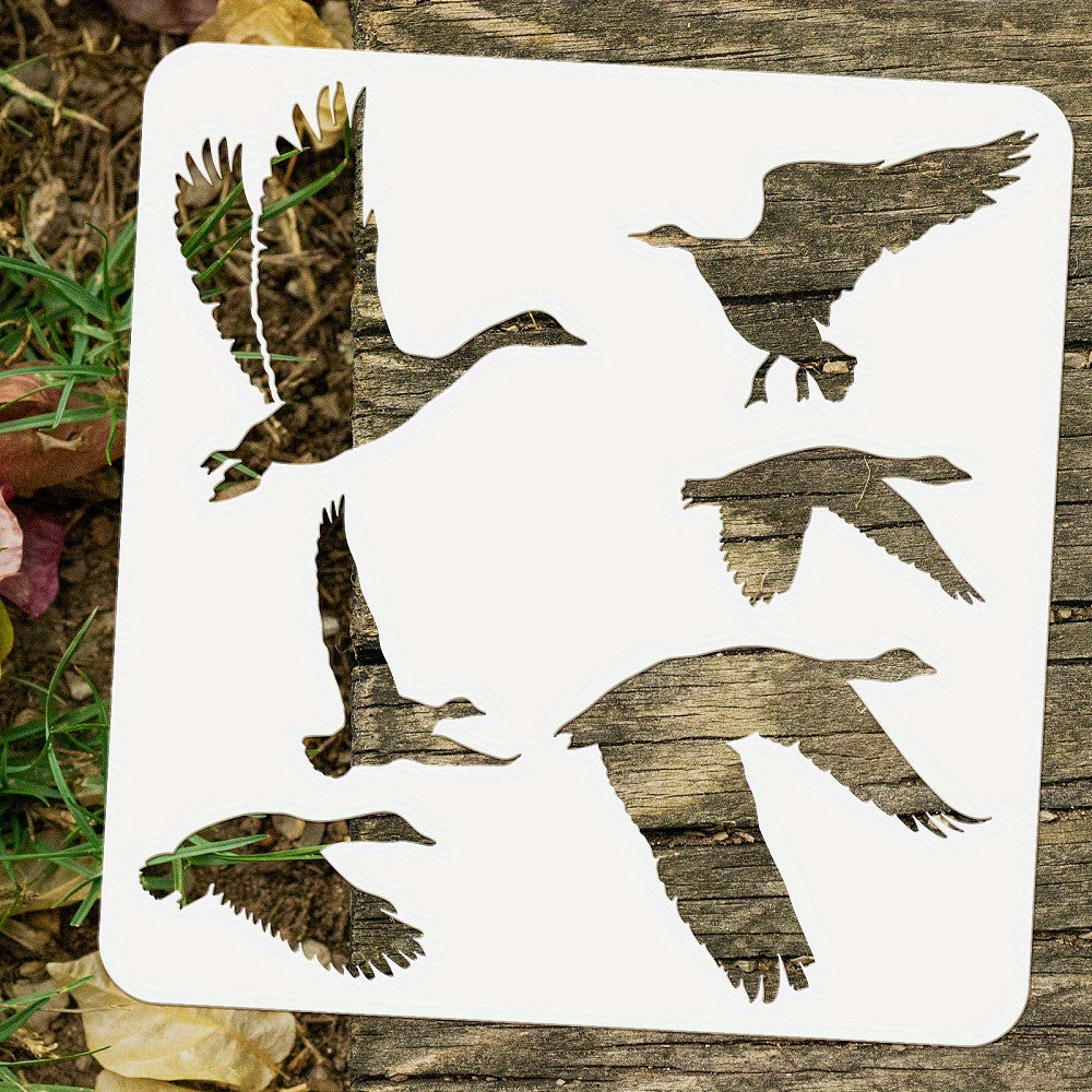 Bird Pattern Stencil for DIY Scrapbooking & Crafts - 30cm Square