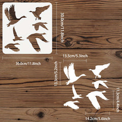 Bird Pattern Stencil for DIY Scrapbooking & Crafts - 30cm Square
