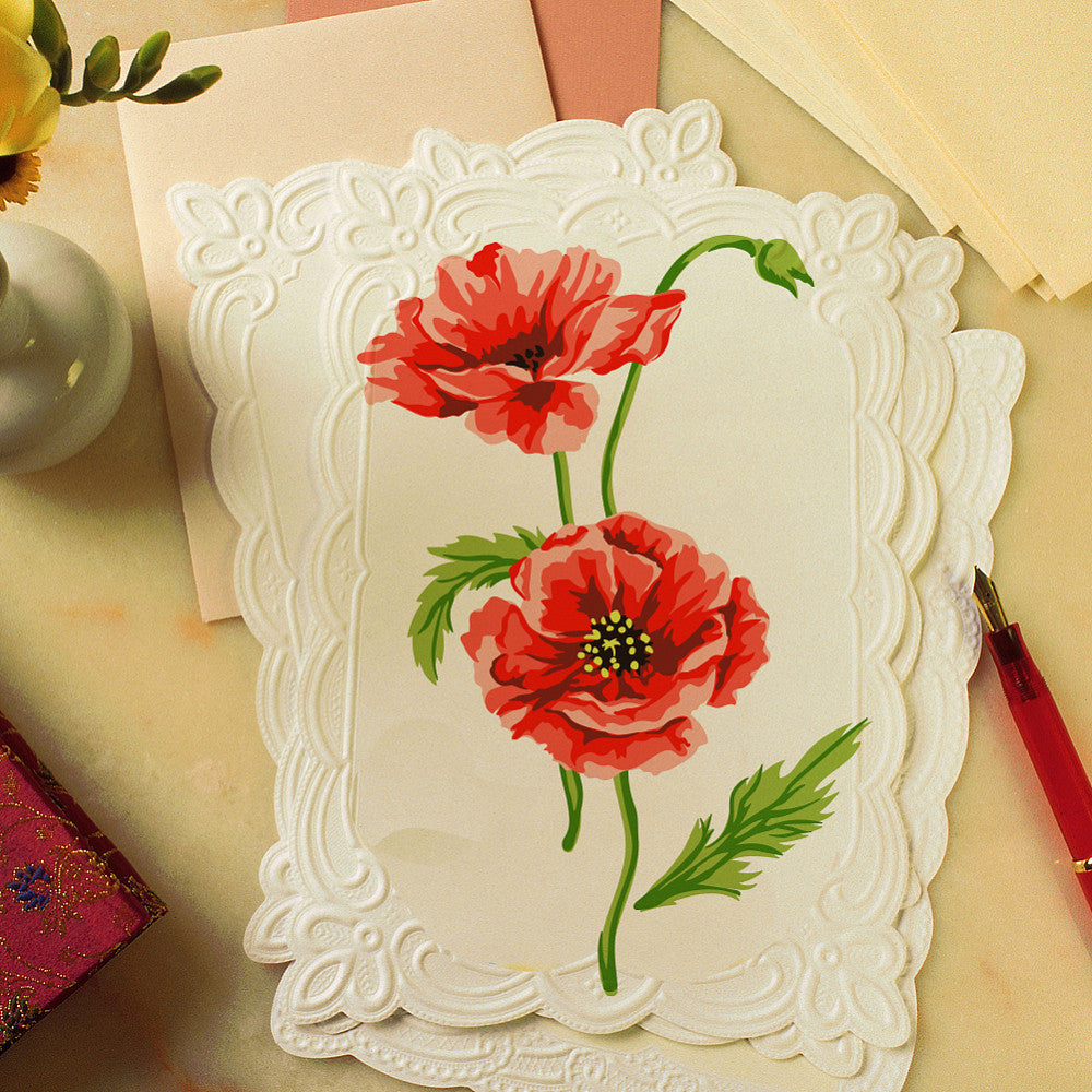 PVC Hollow Out Stencils DIY Scrapbooking Flower 30x30cm