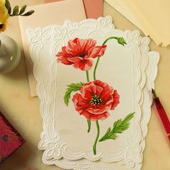 PVC Hollow Out Stencils DIY Scrapbooking Flower 30x30cm