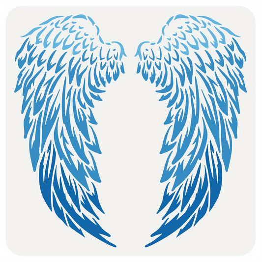 PVC Wing Stencil Template for DIY Scrapbooking Photo Album 30x30cm