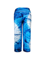  Tie Dye Ruched High Rise Wide Leg Pants