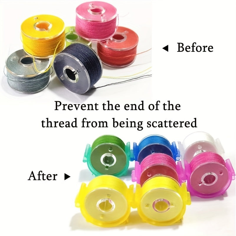 100pcs Sewing Bobbin Clips Thread Holder Organizers Multicolor Craft Accessory