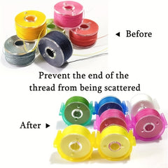 100pcs Sewing Bobbin Clips Thread Holder Organizers Multicolor Craft Accessory
